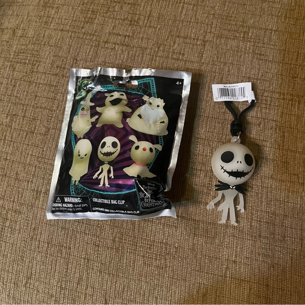 Jack Skellington Glow In The Dark Bag Clip